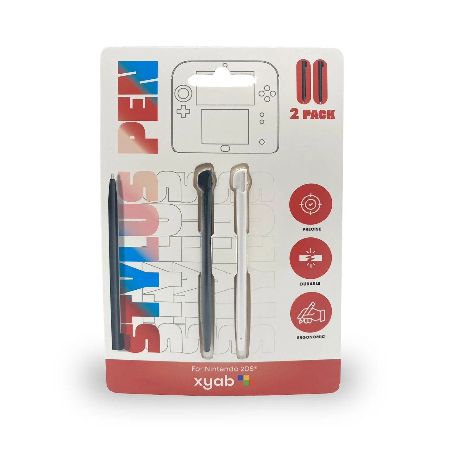 2 Pack Plastic Stylus for 2DS - Nintendo 3DS
