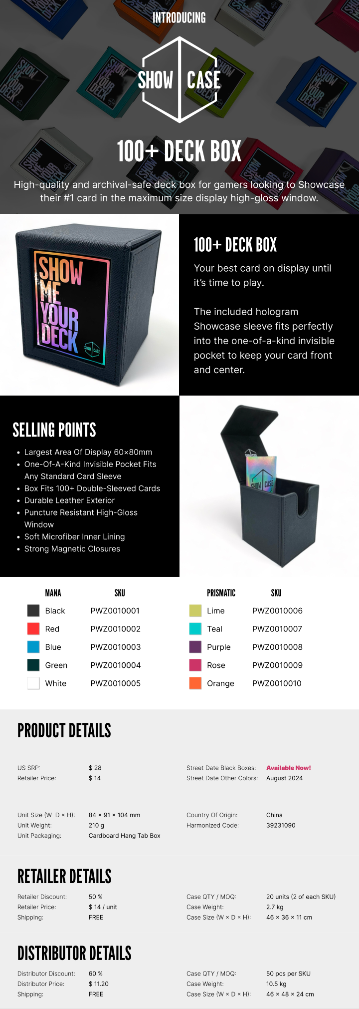 Showcase 100+ Deck Box - Teal