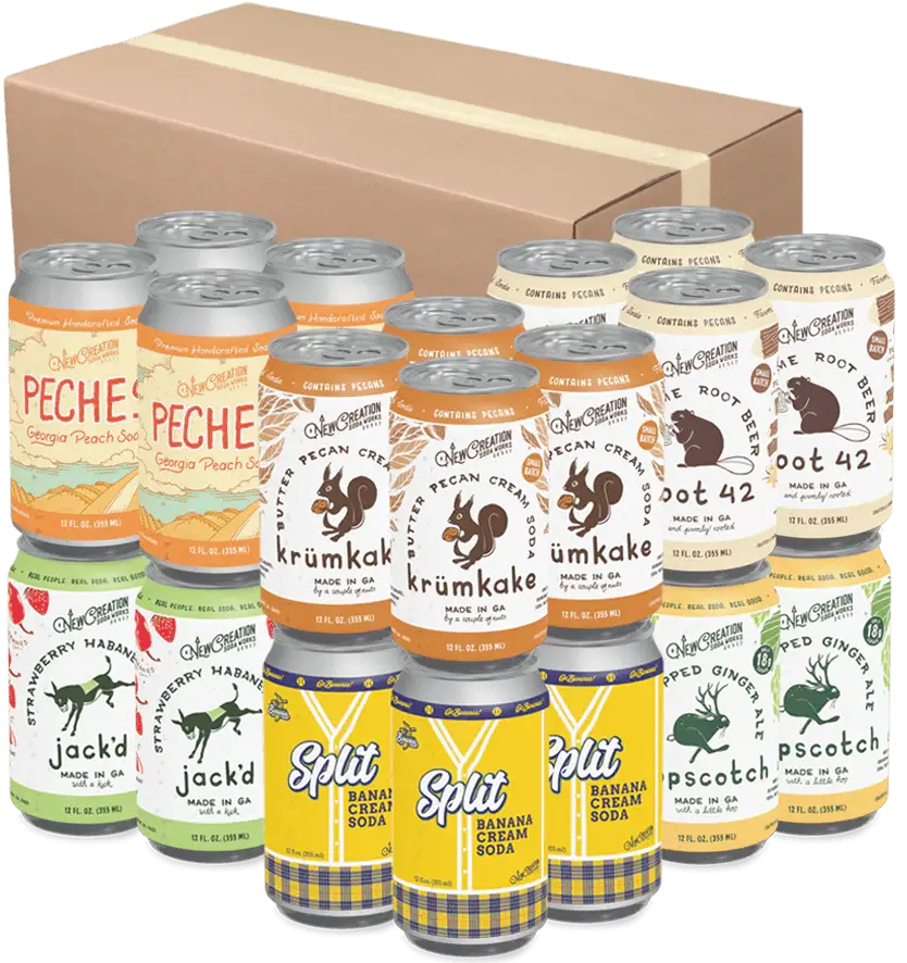 New Creation Soda products