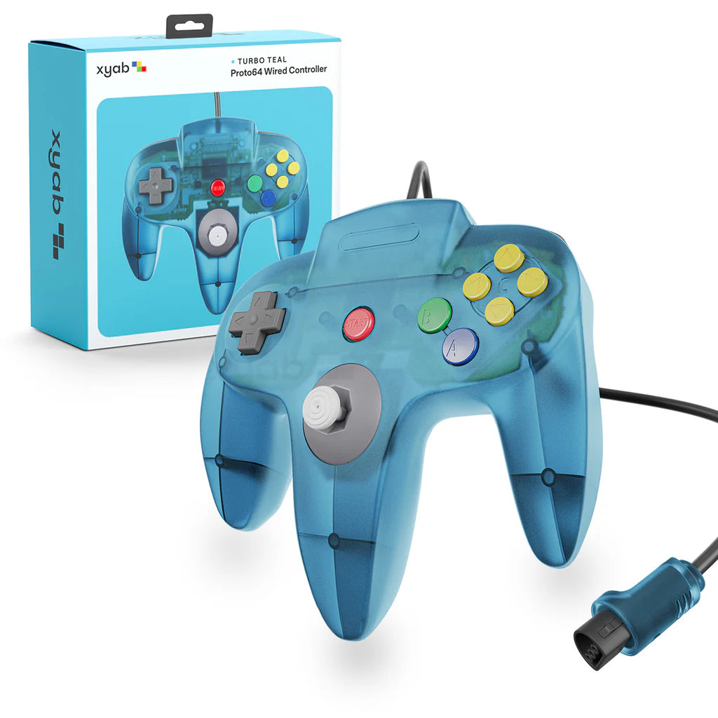 XYAB Clear Blue PROTO64 Wired Controller - Nintendo 64