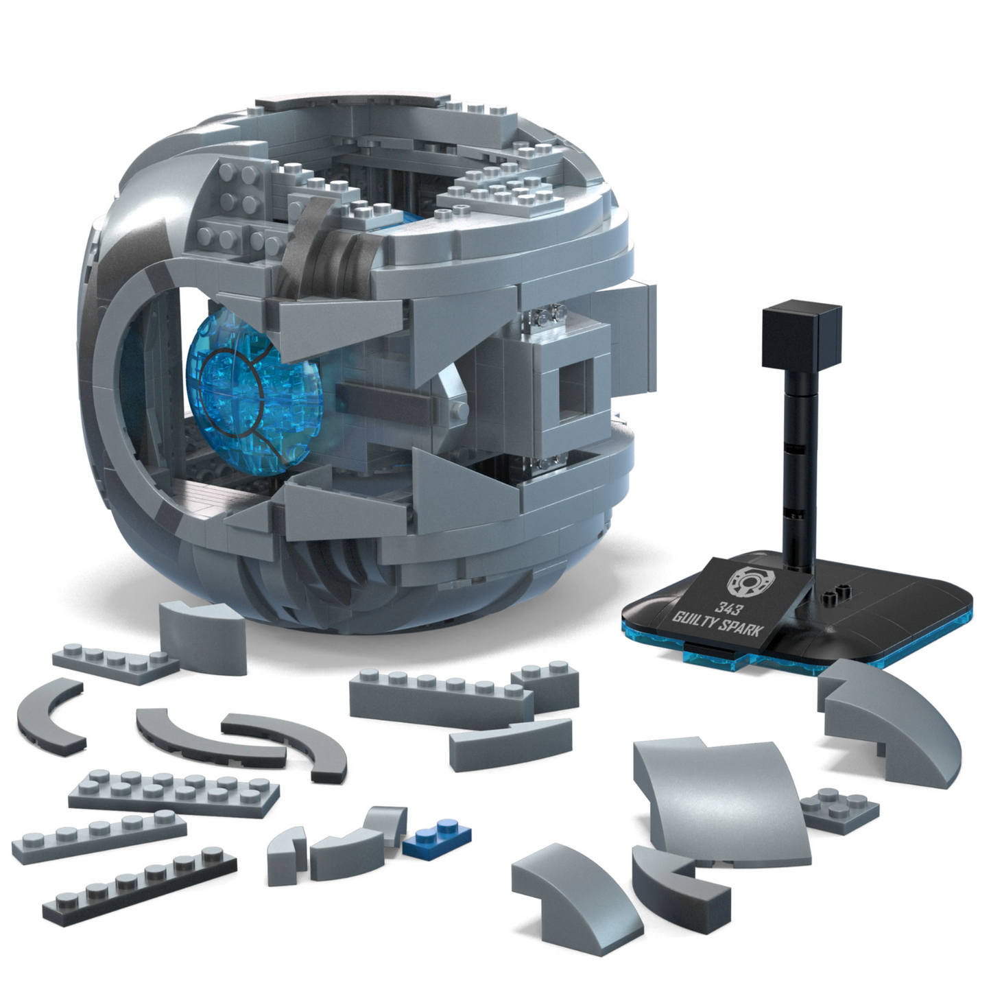 MEGA Halo 343 Guilty Spark Building Toy Kit (609 Pieces) For Collectors