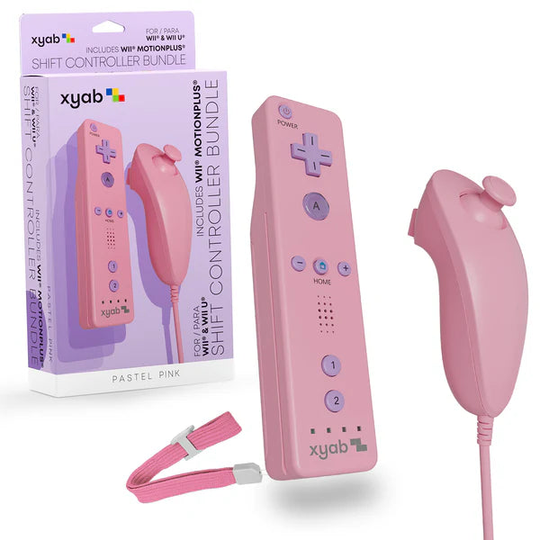 XYAB Pastel Pink Shift Controller Bundle - Wii