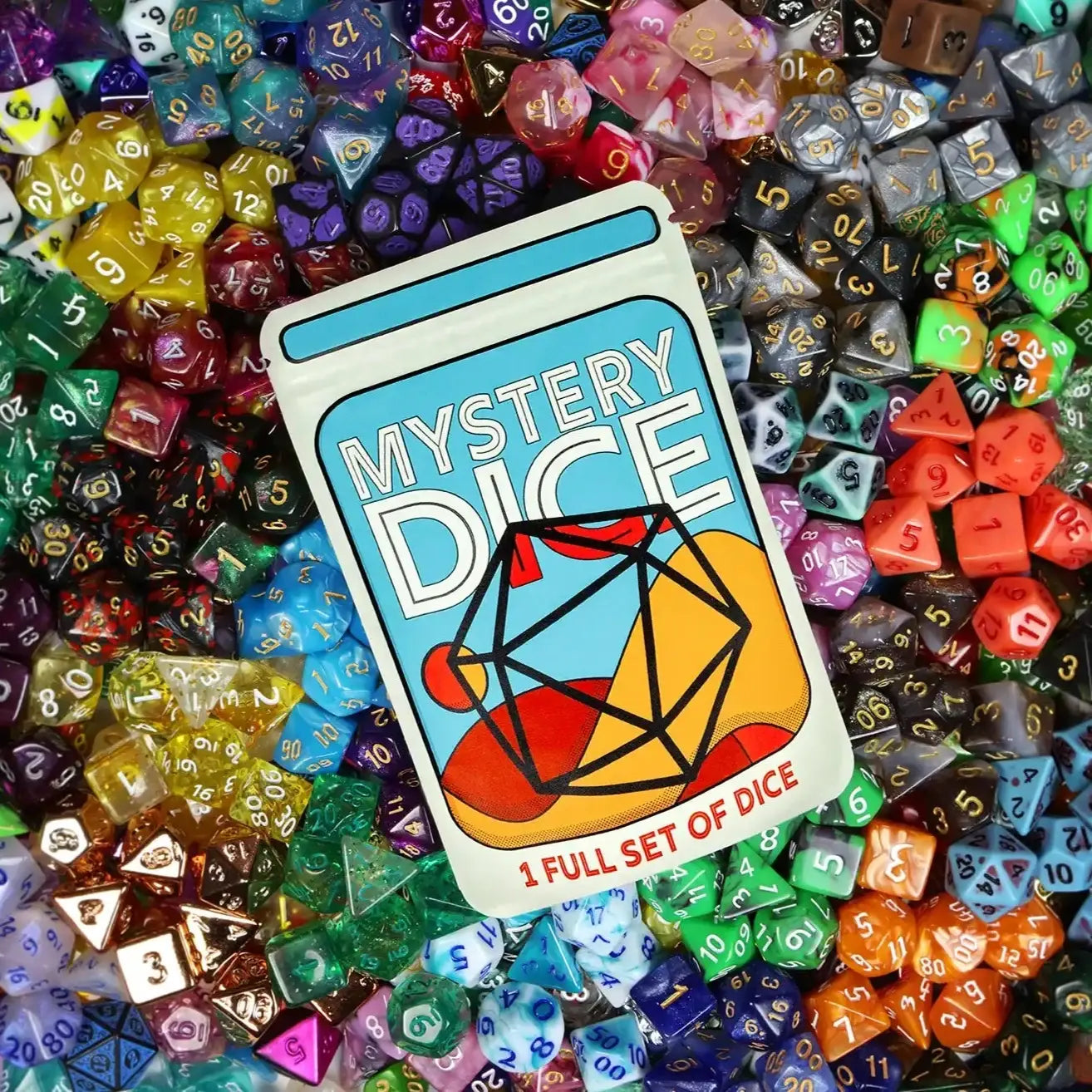 Mystery Dice - full set of 7 Polyhedral Dice