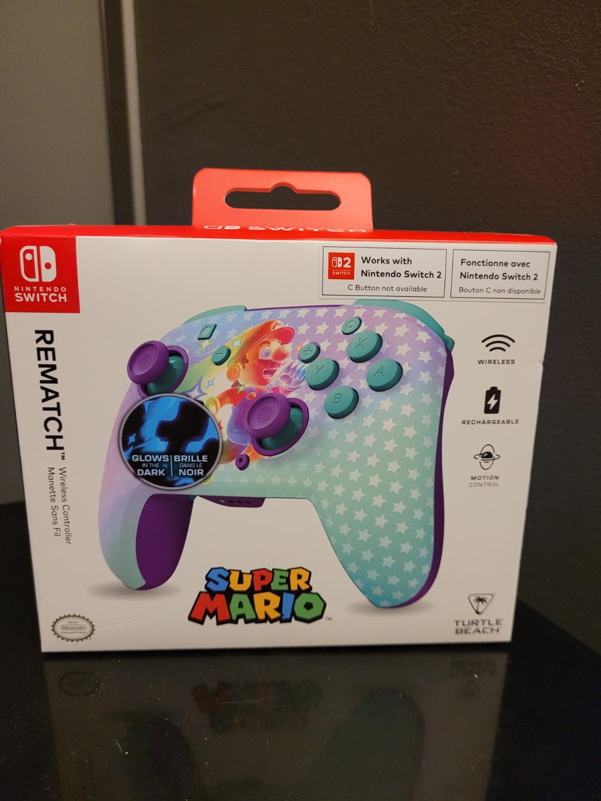 Super Mario Glow In The Dark Rematch Controller - Nintendo Switch