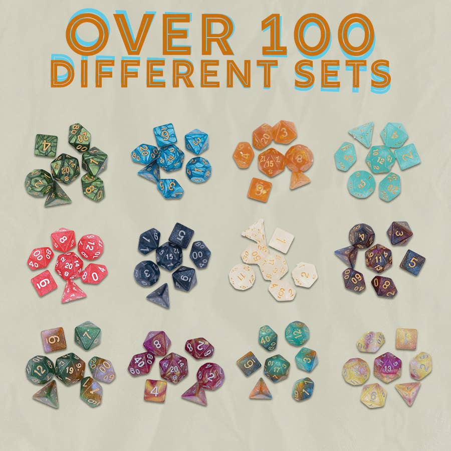 Mystery Dice - full set of 7 Polyhedral Dice