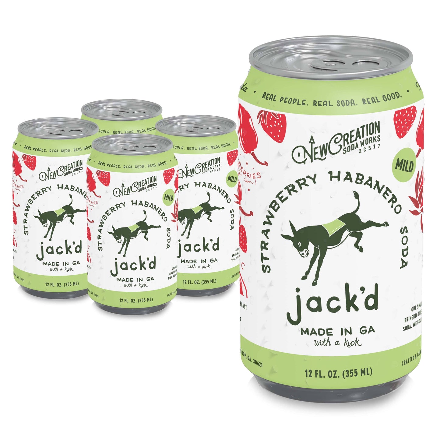 Jack'd Strawberry Habanero Soda (Case of 16)