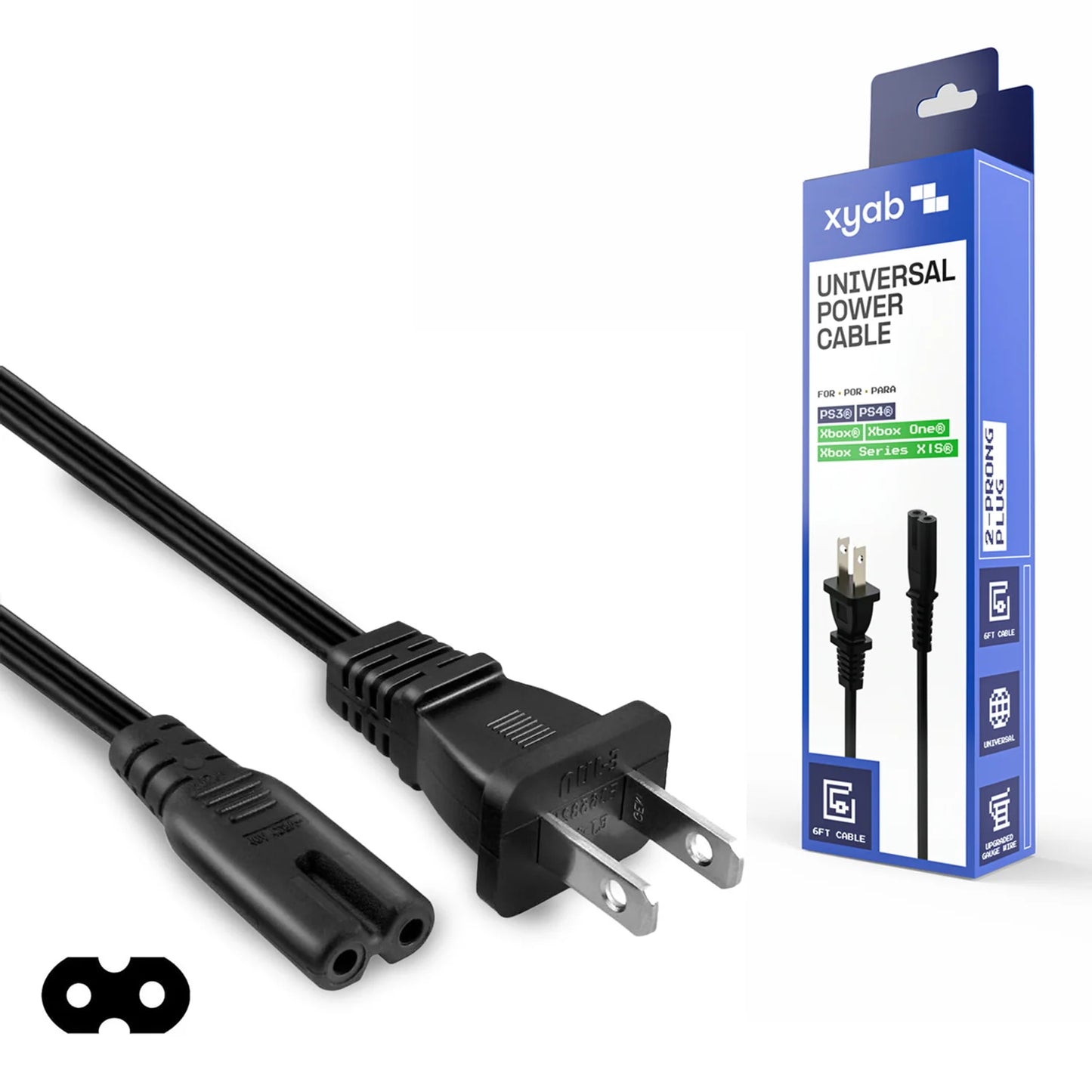 2 Prong Basic Power Cable