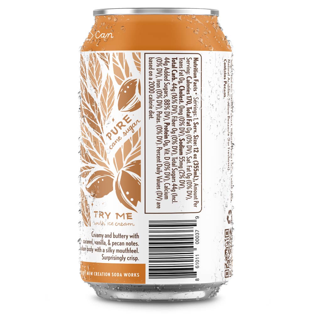 Krumkake Butter Pecan Cream Soda (Case of 16)