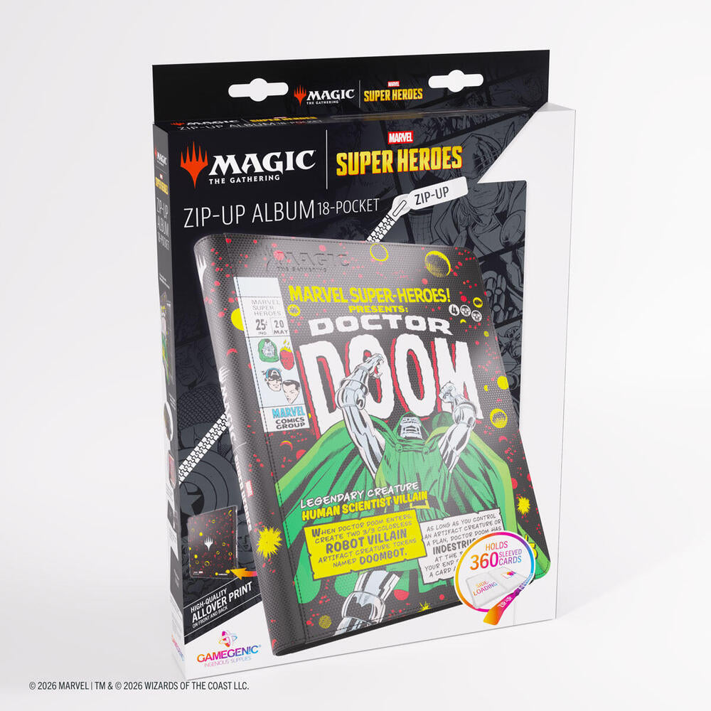 Magic: The Gathering Marvel Superheroes Zip-Up Album 18-Pocket (Doctor Doom)