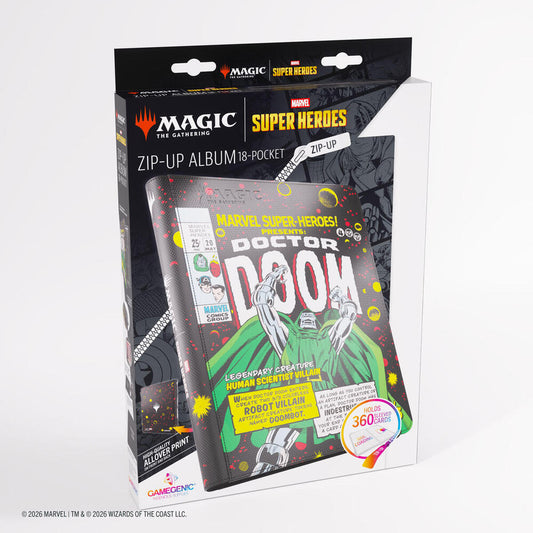 Magic: The Gathering Marvel Superheroes Zip-Up Album 18-Pocket (Doctor Doom)