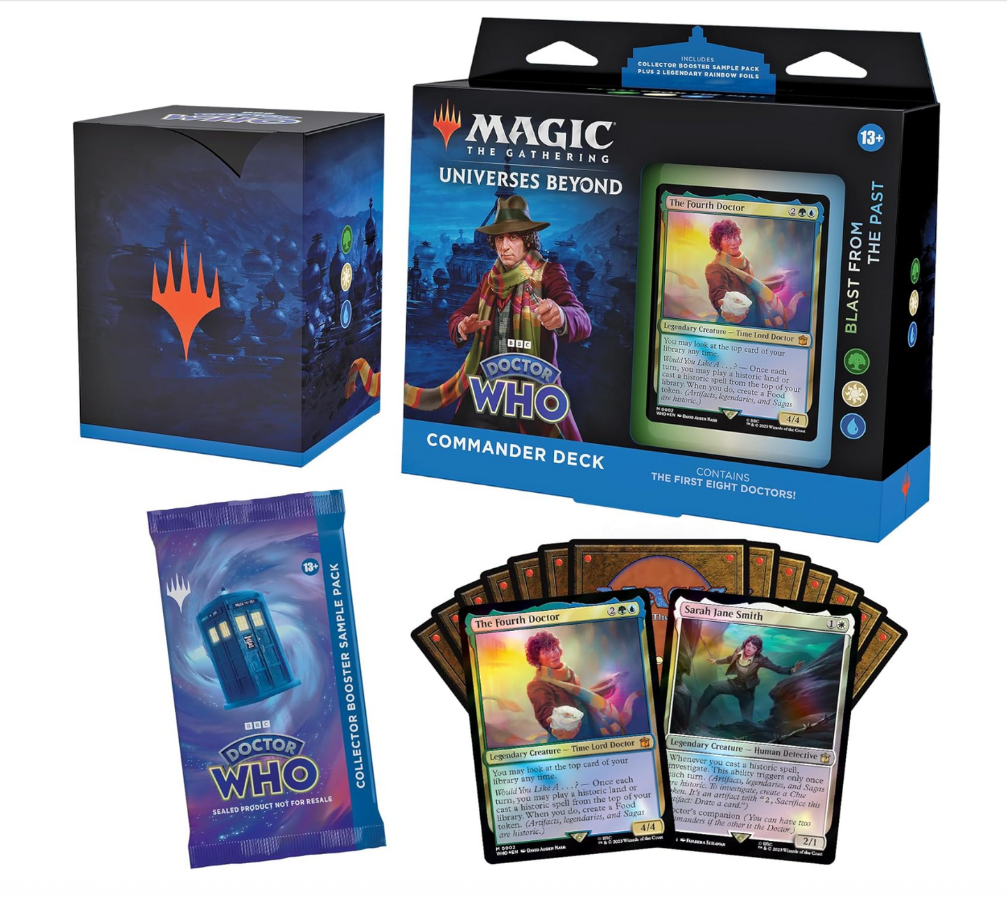 Magic The Gathering Doctor Who Commander Deck Bundle – Includes All 4 Decks (1 Masters of Evil, 1 Blast from The Past, 1 Timey-Wimey, and 1 Paradox Power Deck Set)
