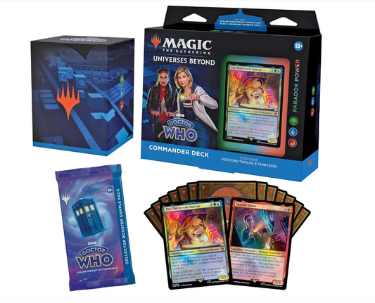 Magic The Gathering Doctor Who Commander Deck Bundle – Includes All 4 Decks (1 Masters of Evil, 1 Blast from The Past, 1 Timey-Wimey, and 1 Paradox Power Deck Set)