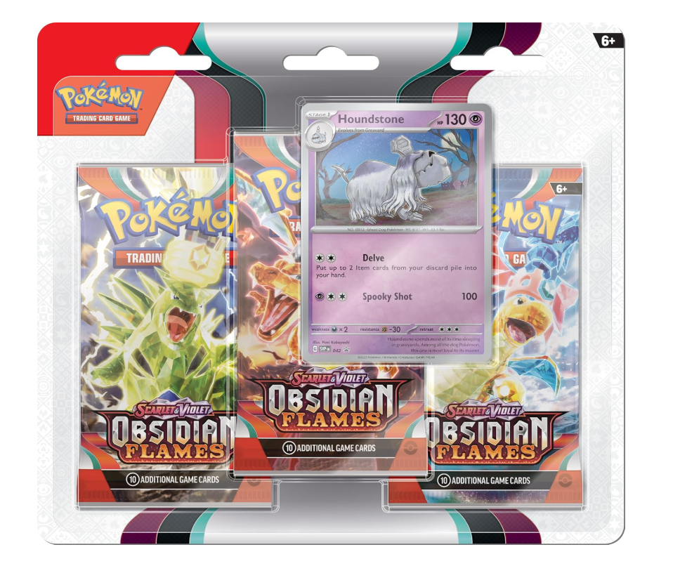 Pokemon 3 Pack Blister Obsidian Flames or Scarlet Violet