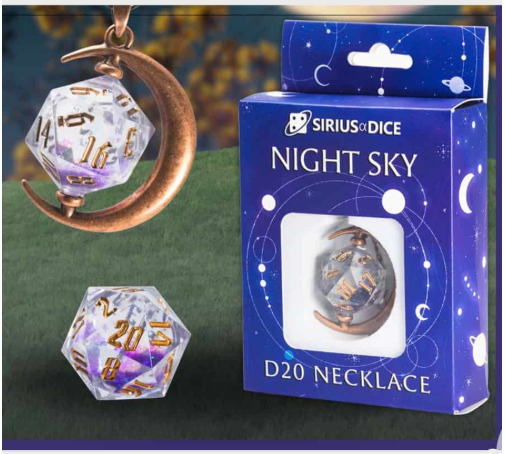 SIRIUS DICE: D20 NECKLACE: NIGHT SKY