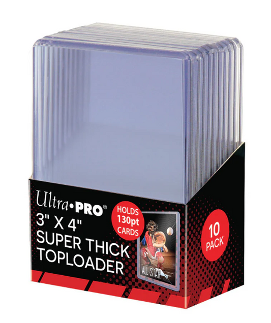 3" x 4" Super Thick 130PT Toploaders (Pack of 10)