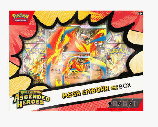 Pokemon TCG: Ascended Heroes Mega Emboar EX Box