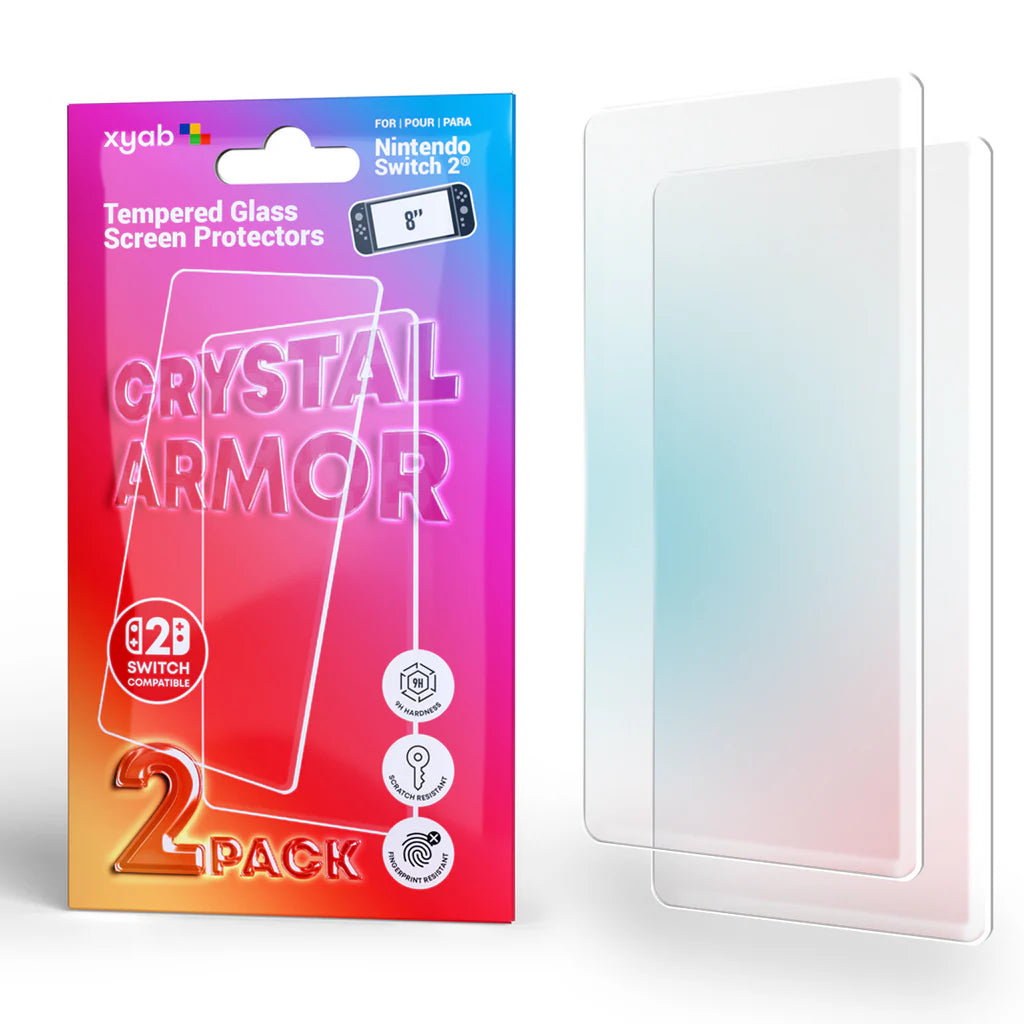 XYAB Original Switch 2 Pack Tempered Glass Screen Protector - Nintendo Switch