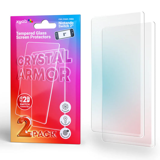 XYAB Original Switch 2 Pack Tempered Glass Screen Protector - Nintendo Switch