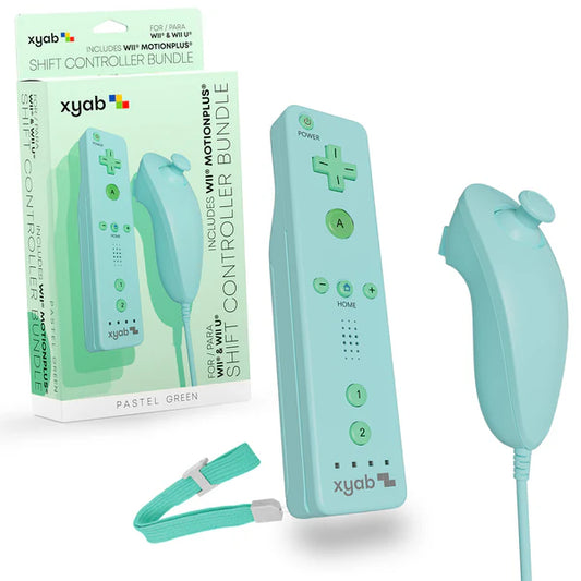 XYAB Pastel Green Shift Controller Bundle - Wii