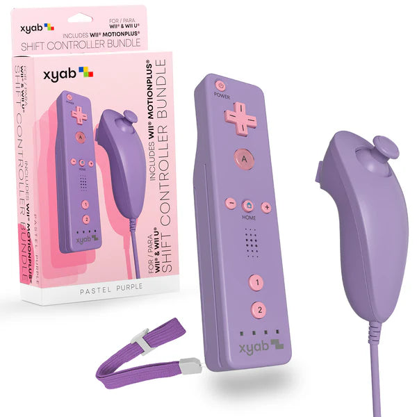 XYAB Pastel Purple Shift Controller Bundle - Wii