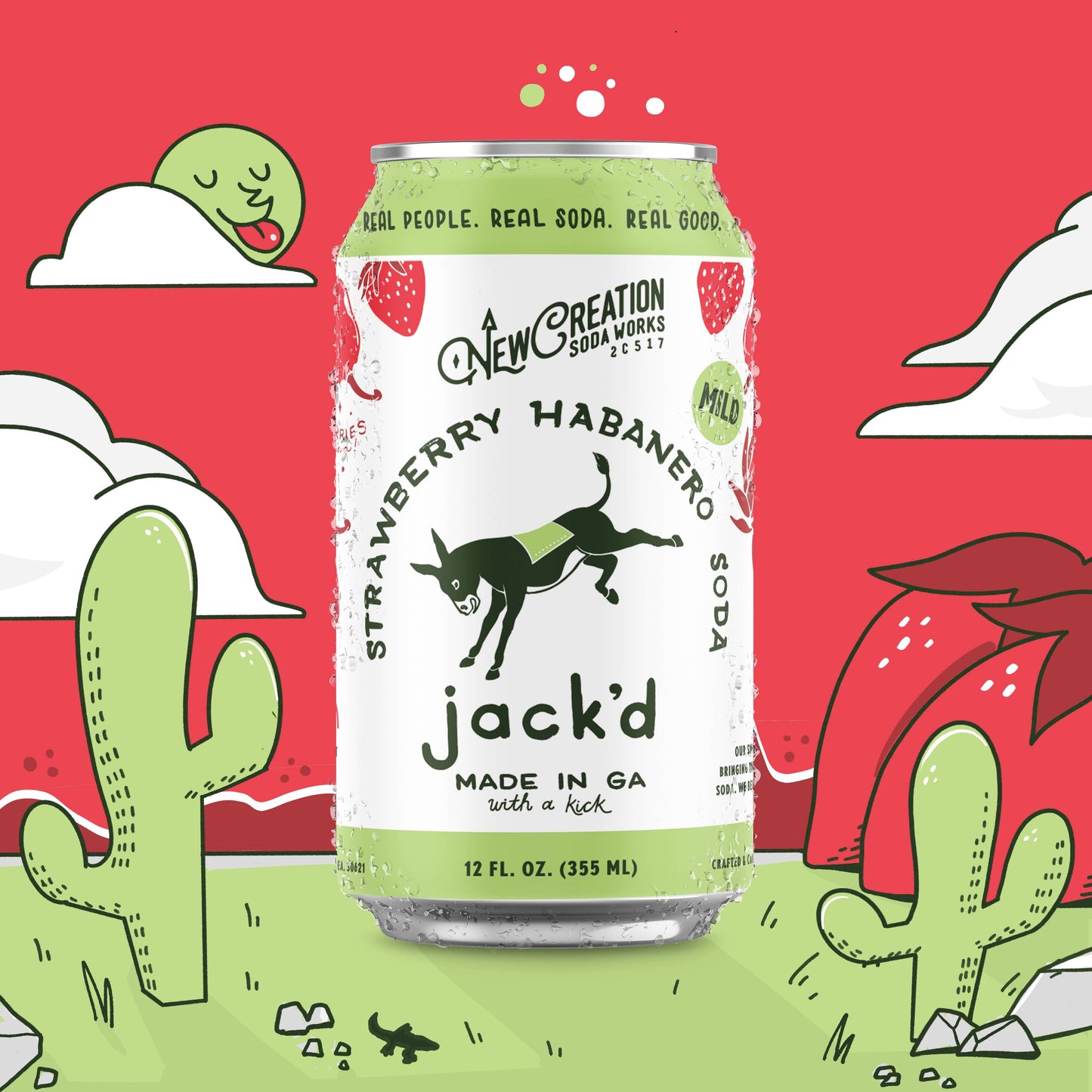 Jack'd Strawberry Habanero Soda (Case of 16)
