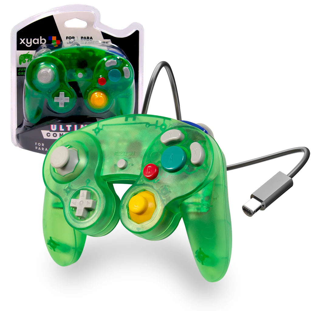 XYAB Clear Green Wired Controller - Gamecube