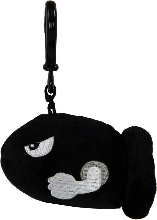 Super Mario Clip On Plush Bullet Bill